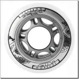 Skrituļslidu riteņi Nils Extreme PU 82A 70x24 mm balti komplekts 4 gab. (modelis 16-2-309)