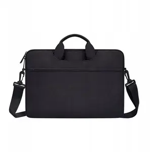 Laptop bag No name Justyle for 15.4" — black, slim protective case for notebooks and MacBook