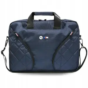 Сумка для ноутбука BMW Nylom Pockets & Metal Logo на 16", тёмно‑синяя
