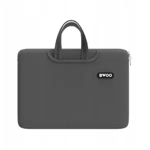Laptop sleeve bag BWOO neoprene with handle for 15" laptops, grey