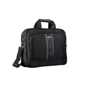 Portfeļa tipa somiņa portatīvajam datoram Addison Technology 309014, 35.8 cm (14.1") ekrāniem, neilons, 3 nodalījumi, melna