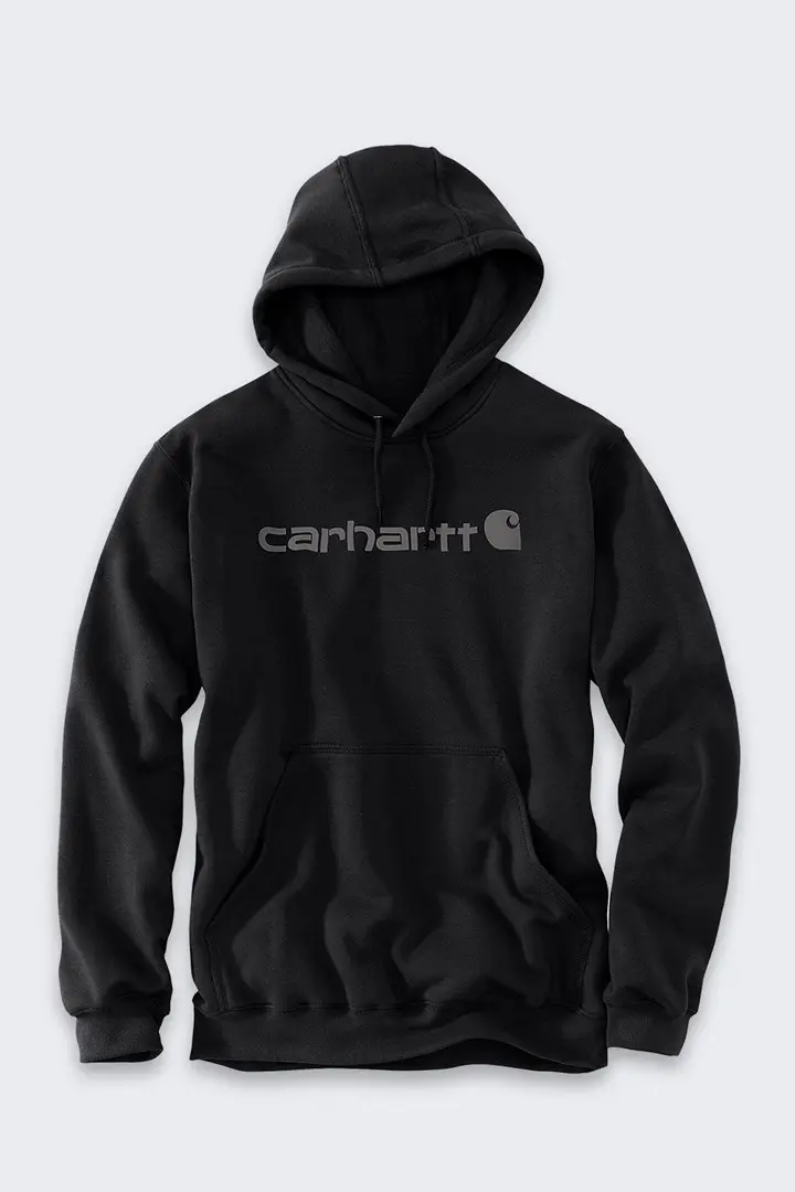 Hūdijs Carhartt Marquette Logo — melns/pelēks