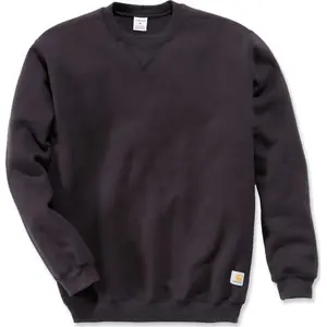 Džemperis Carhartt Midweight Crewneck melns — Carhartt Midweight Crewneck, melns, pulovers, universāla piegriezuma