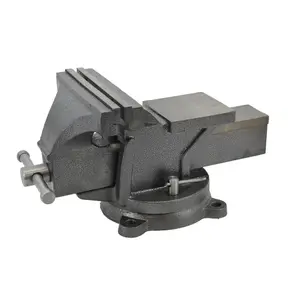Bench vise AWTools AW24209, cast steel, 16 kg weight, fixed base