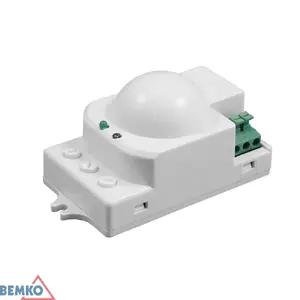 Микроволновый датчик движения BEMKO B52-SES71WH 1200W 360° прямоугольный IP20 белый