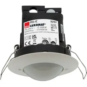 Presence sensor BEG PD3-1C-FC 360° detection, 2000 W, IP20 (model 92197)