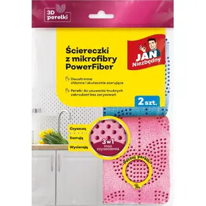 Microfiber cleaning cloths JAN Niezbędny PowerFiber 2 pcs (model 628284)