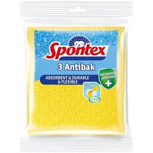 Antibakteriāla sūklveida drāna Spontex Antibak, komplekts 3 gab. (SPON-AK-200-16)