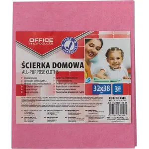 Cleaning Cloths Office Products, viscose 70% 80 g/m², 32×38 cm, pack of 3, assorted colors