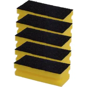 Kitchen sponge set Zosia Gosposia 221110 — profiled 5-piece set with scouring pad
