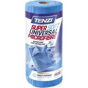 Салфетки из микрофибры Tenzi ÅCIERECZKI 35×35 см синие, 20 шт. на рулоне