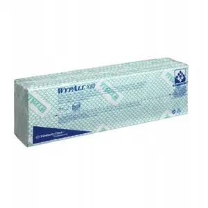 WYPALL* WypAll X80 Critical Clean salocītas uz pusēm zaļas tīrīšanas salvetes 25 gab. (MPN 7566)