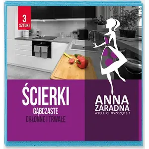 Anna Zaradna sponge cloths set, 3 pieces, mixed colors