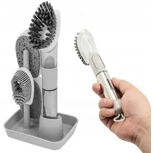 Brush cleaning set with interchangeable heads, WMC TOOLS, 4-piece