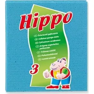 Cleaning sponge cloths Hippo set of 3 — multi-purpose household cleaning cloths