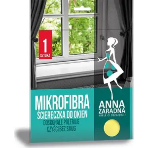 Window microfiber cloth Anna Zaradna, 1 piece, yellow