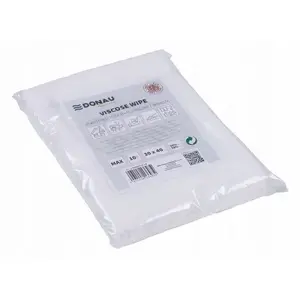 Cleaning cloth Donau Home microfiber-viscose mix 70% viscose 30x40 cm folded pack of 10 white