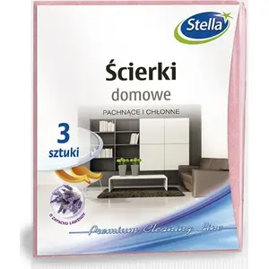 Household cleaning cloths Stella, lavender scent, pack of 3, color: lavender