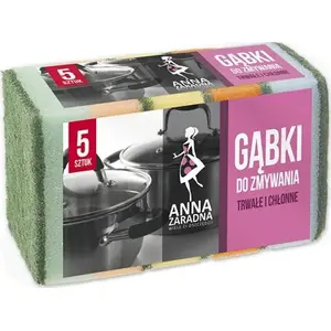 Kitchen cleaning sponges Anna Zaradna rectangular 5 pcs multicolor