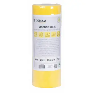 Cleaning Cloth Donau Home roll viscose 70% 23x39 cm 25 sheets yellow