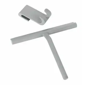 Bathroom squeegee Wenko Mola — single-blade silicone, 210 mm width, grey