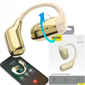 Pāri auss Bluetooth austiņas Dudao U4Pro — universālas abām ausīm, bēši-zeltainas