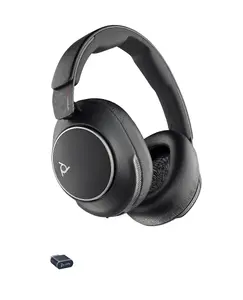 Гарнитура Poly Voyager Surround 80 UC USB-C с адаптером USB-C/A, Bluetooth беспроводная, супрауральная, 30 м, 275 г, чёрная