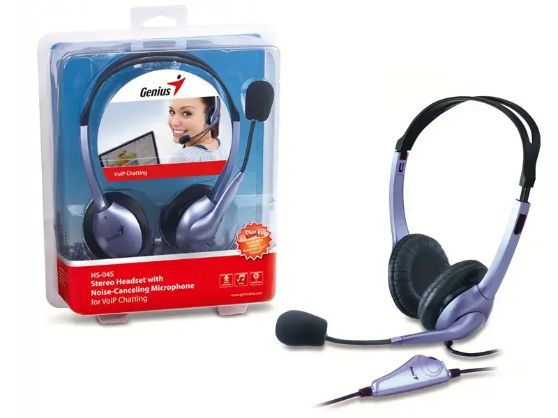 Genius HS-04S vadu galvas stīpas austiņu komplekts Photo 2