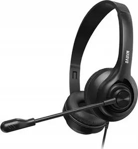 Austiņas ar mikrofonu Marvo HP1001, skaļuma regulators, melnas, 2×3.5 mm Jack