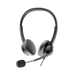 Гарнитура Axtel AXH-ACEUCD — проводная супраауральная с дужкой, USB-C/USB-A, 20–20000 Гц, чёрная