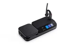 Austiņu komplekts Yealink BH71-WORKSTATION — bezvadu Bluetooth in-ear birojam/klientu centram, 30 m darbības rādiuss, 100–20000 Hz, melna