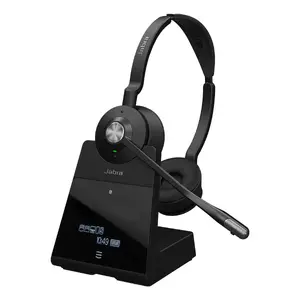 Austiņu komplekts GN Audio Germany Jabra Engage 75 SE — stereo, bezvadu Bluetooth, 40–16000 Hz, darbības rādiuss 150 m, supraaurāla, 90 g, melna