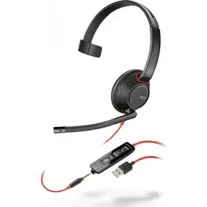 Vadu Plantronics Blackwire 5210 austiņu komplekts, vienpusējs, USB‑C (modelis 207577-201)