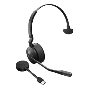 Austiņas GN Audio Germany Jabra Engage 55 SE USB-C MS Mono — bezvadu, supraaurālas, 40–16000 Hz, darbības rādiuss 150 m, 57 g, melnas