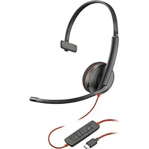 Vadu austiņas PLANTRONICS Blackwire C3210 USB-A, mono, mikrofons ar trokšņu slāpēšanu (209748-201)