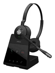 Bezvadu stereo austiņu komplekts GN Audio Germany Jabra Engage 65 SE — supraaurāls, uzgalvas nēsāšana, 40–16000 Hz, 150 m darbības rādiuss, 83 g, melna
