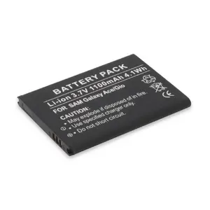 Battery ANSMANN 1420-0000 for Samsung Cooper / Galaxy Ace / Fit / Gio, 3.7V Li-ion, 45×59×5 mm, Black