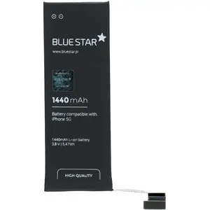 Baterija Partner Tele.com priekš iPhone 5 — 1440 mAh Polymer, Blue Star HQ