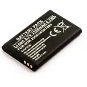 Аккумулятор для телефонов Nokia — MicroSpareparts Mobile MSPP0092, LiPo, чёрный, 62×13×22 мм