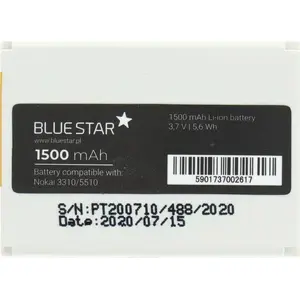 Replacement Li‑Ion Battery Partner Tele.com for Nokia 3310/5510, 1500 mAh, Blue Star
