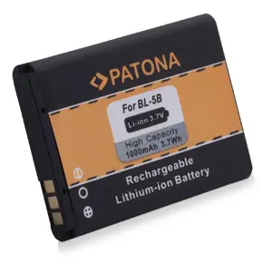 Battery for Nokia 6121 PATONA PT3033 — mobile phone spare part, black/orange