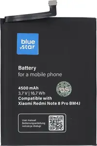 Battery Blue Star for Xiaomi Redmi Note 8 Pro BM4J 4500 mAh Li‑Ion