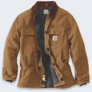Jacket Carhartt Firm Duck Traditional Brown – work jacket, heavy-duty cotton duck, standard fit