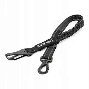 Car pet safety harness Barry King BK-14107, black, with shock absorber and ISOFIX handle
