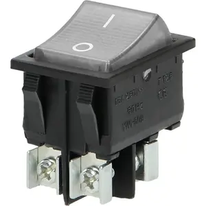 Rocking switch ORNO OR-AE-13179/W/B, illuminated, transparent button, black housing
