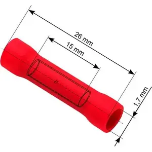 Connector insulated inline BLOW 43-025# 2.4/26 mm red