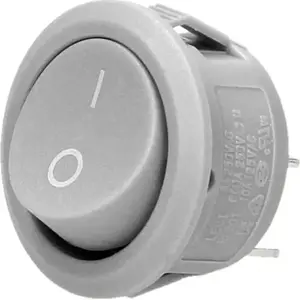 Клавишный качающийся выключатель (круглый), ORNO OR-AE-13180/G, серый