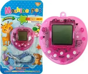 Электронный питомец-брелок LEAN Sport Tamagotchi розовый с короткой цепочкой