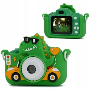 Digital Camera Xrec X2 children's 48 MP, 1080p video, 5x digital zoom, MP3 player, 5 games, green dinosaur design