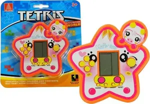 Elektroniskā spēle LEAN Sport Tetris (modelis 3998) — pārnēsājama sarkanā svētku versija
